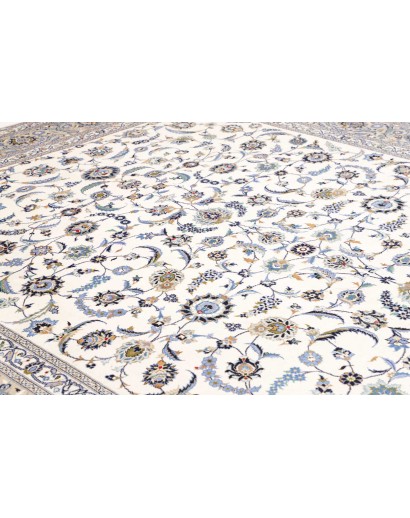 Tappeto Kashan Persia bianco grigio 295x395