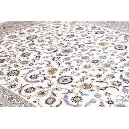 Tappeto Kashan Persia bianco grigio 295x395