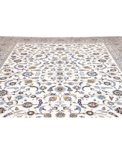 Tappeto Kashan Persia bianco grigio 295x395