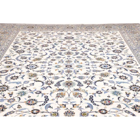 Tappeto Kashan Persia bianco grigio 295x395