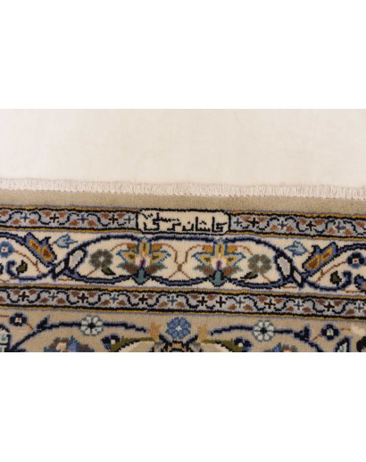 Tappeto Kashan Persia bianco grigio 295x395