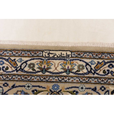 Tappeto Kashan Persia bianco grigio 295x395