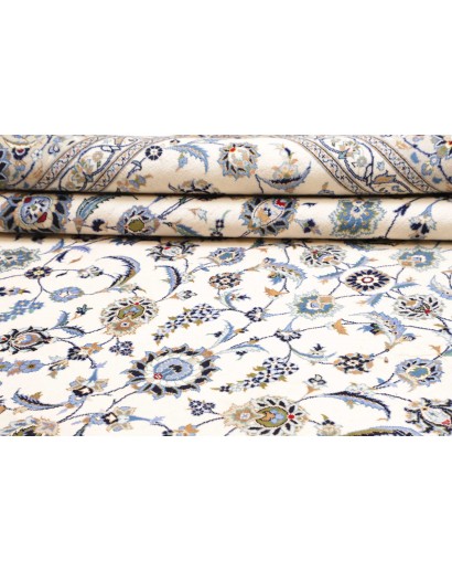 Tappeto Kashan Persia bianco grigio 295x395