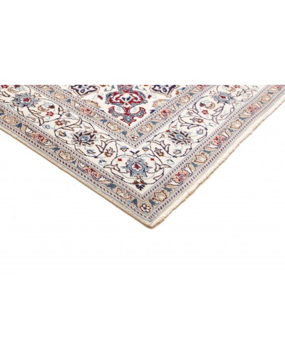 Tappeto Nain Kashmar Persia bianco grigio 242x350
