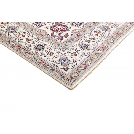 Tappeto Nain Kashmar Persia bianco grigio 242x350