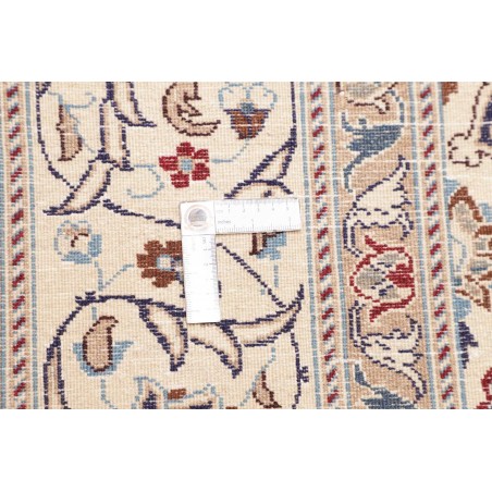 Tappeto Nain Kashmar Persia bianco grigio 242x350