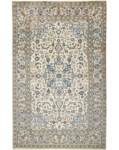 Tappeto Kashan Persia bianco grigio 193x308