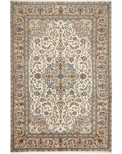 Tappeto Kashan Persia beige grigio 192x285