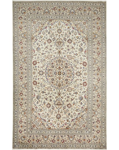 Tappeto Kashan Persia beige bianco 204x328