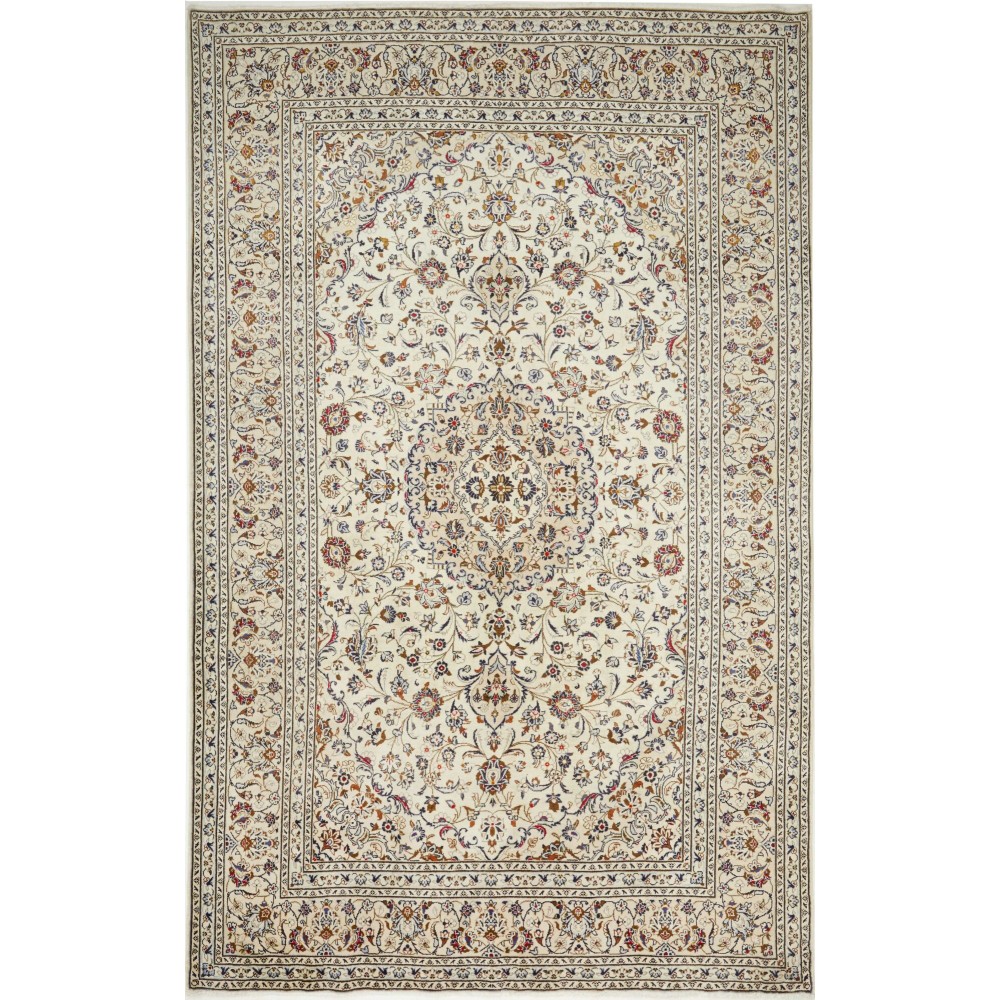 Tappeto Kashan Persia beige bianco 204x328 Tappeto Kashan Persia beige bianco 204x328