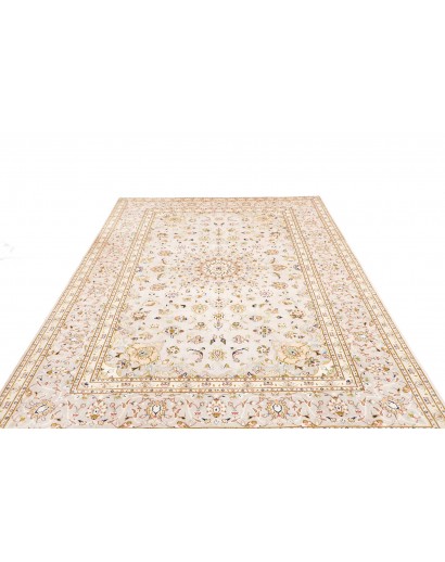 Tappeto Kashan Persia bianco azzurro 202x292