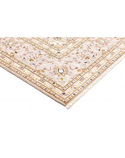 Tappeto Kashan Persia bianco azzurro 202x292