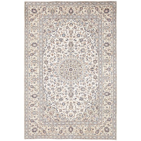 Tappeto Kashan Persia bianco azzurro 195x294