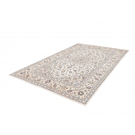 Tappeto Kashan Persia bianco azzurro 195x294