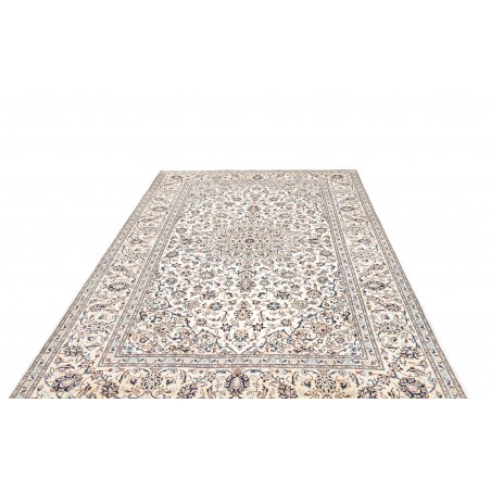 Tappeto Kashan Persia bianco azzurro 195x294