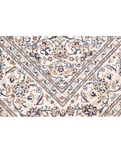 Tappeto Kashan Persia bianco azzurro 195x294