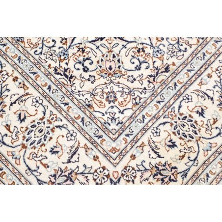 Tappeto Kashan Persia bianco azzurro 195x294