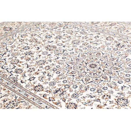 Tappeto Kashan Persia bianco azzurro 195x294