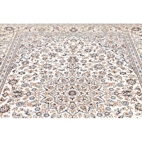 Tappeto Kashan Persia bianco azzurro 195x294