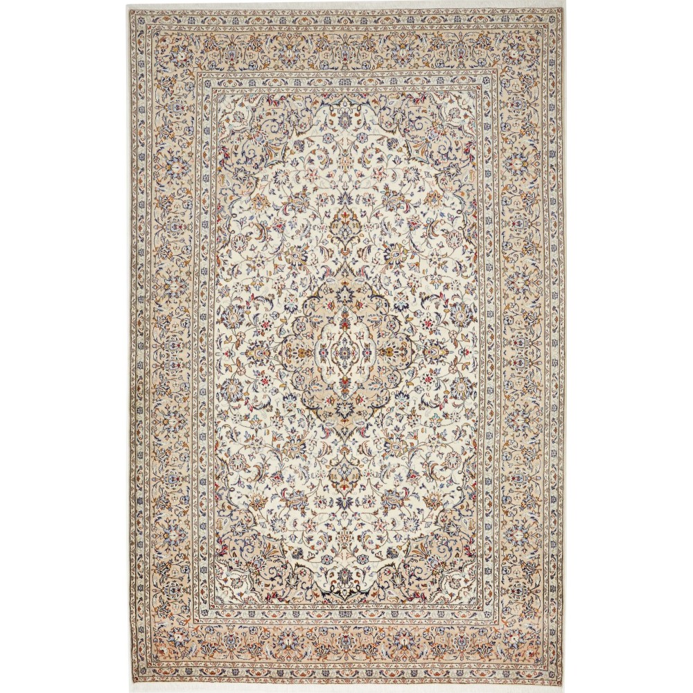Tappeto Kashan Persia beige verde 204x320 Tappeto Kashan Persia beige verde 204x320