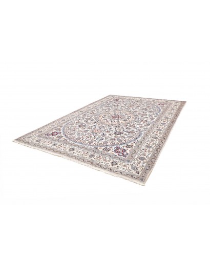 Tappeto Nain Kashmar Persia bianco grigio 247x344