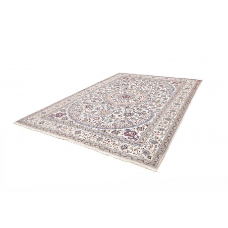 Tappeto Nain Kashmar Persia bianco grigio 247x344
