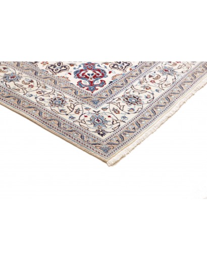Tappeto Nain Kashmar Persia bianco grigio 247x344