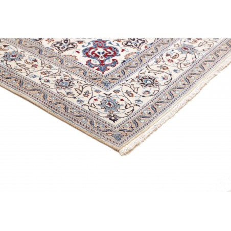 Tappeto Nain Kashmar Persia bianco grigio 247x344