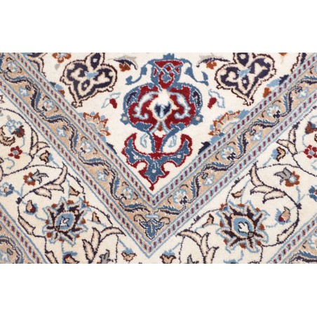 Tappeto Nain Kashmar Persia bianco grigio 247x344