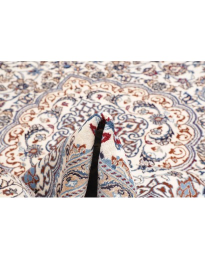 Tappeto Nain Kashmar Persia bianco grigio 247x344