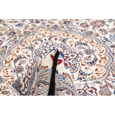 Tappeto Nain Kashmar Persia bianco grigio 247x344