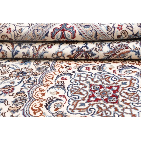 Tappeto Nain Kashmar Persia bianco grigio 247x344