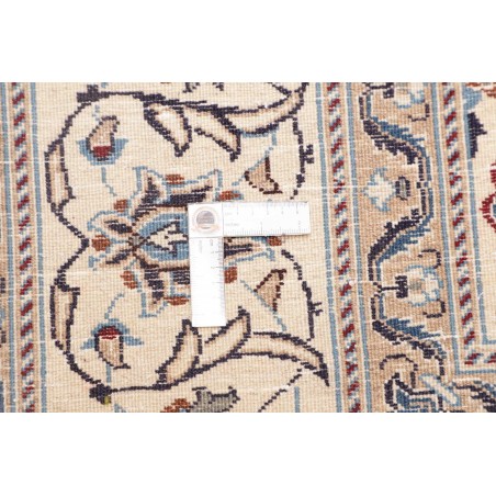 Tappeto Nain Kashmar Persia bianco grigio 247x344