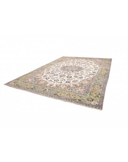 Tappeto Kashan Persia bianco marrone 296x386