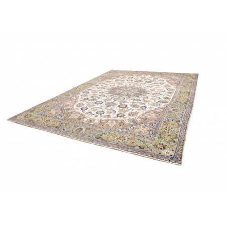 Tappeto Kashan Persia bianco marrone 296x386