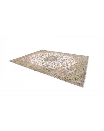 Tappeto Kashan Persia bianco marrone 296x386