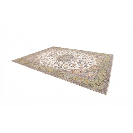 Tappeto Kashan Persia bianco marrone 296x386