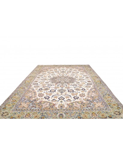 Tappeto Kashan Persia bianco marrone 296x386
