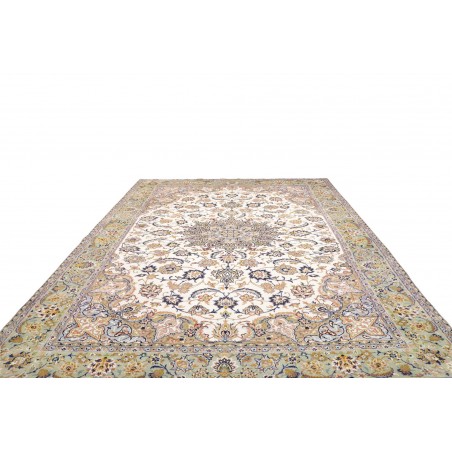 Tappeto Kashan Persia bianco marrone 296x386