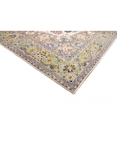 Tappeto Kashan Persia bianco marrone 296x386