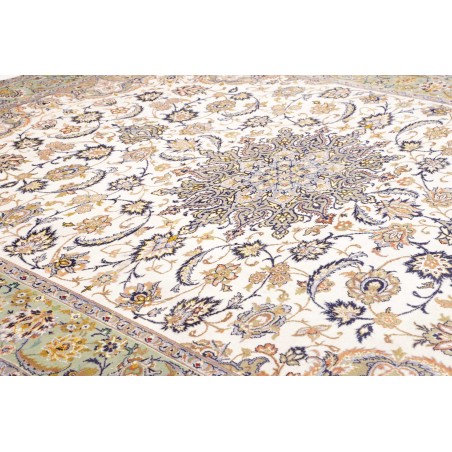 Tappeto Kashan Persia bianco marrone 296x386