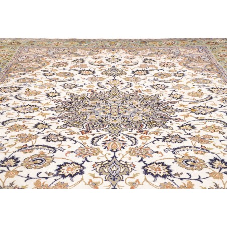 Tappeto Kashan Persia bianco marrone 296x386