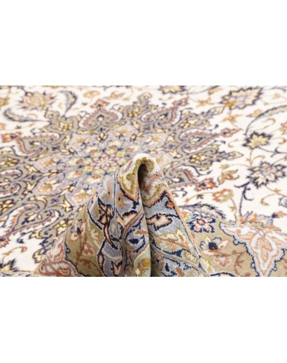 Tappeto Kashan Persia bianco marrone 296x386