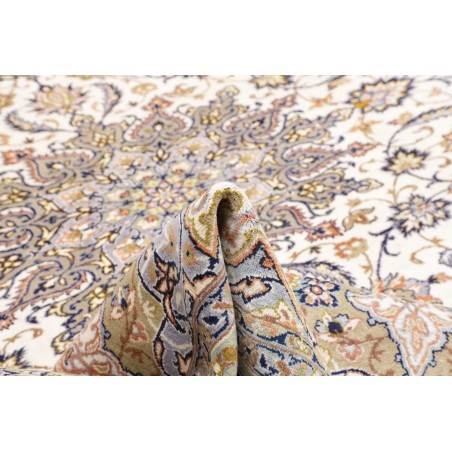 Tappeto Kashan Persia bianco marrone 296x386