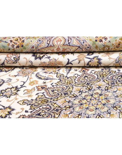 Tappeto Kashan Persia bianco marrone 296x386