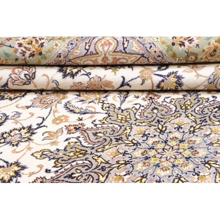 Tappeto Kashan Persia bianco marrone 296x386