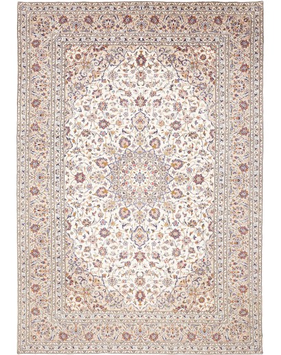 Tappeto Kashan Persia bianco grigio 240x346