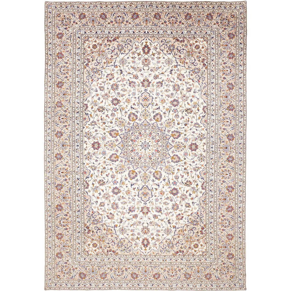 Tappeto Kashan Persia bianco grigio 240x346