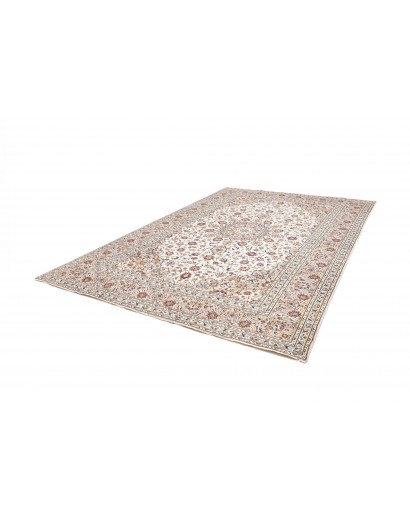 Tappeto Kashan Persia bianco grigio 240x346