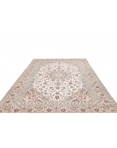 Tappeto Kashan Persia bianco grigio 240x346